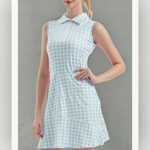 FKEEP Women's Tennis/Golf Dresses Zipper V-Neck Sport Activewear with Shorts